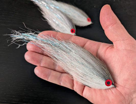 N&B Hollow - White and blue Roach 8"